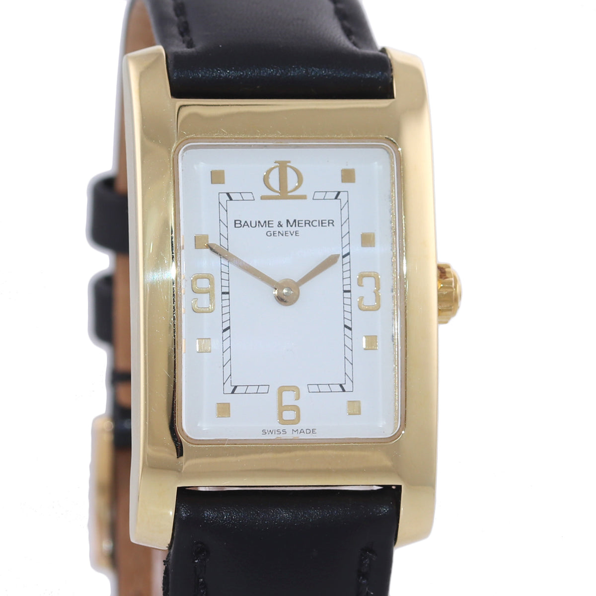 MINT Baume & Mercier Hampton 750 18K Yellow Gold 24x31mm Quartz Watch