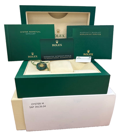 NEW SEPTEMBER 2024 PAPERS Rolex DateJust 41mm WIMBLEDON Roman Steel 126300 BOX