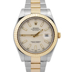 Rolex Datejust II 2 IVORY Two-Tone 18K Yellow Gold Oyster Steel 41mm 116333