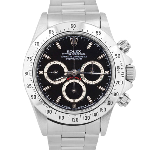 RARE 1988 Rolex Daytona Cosmograph ZENITH Black 4-LINE 40mm Stainless 16520