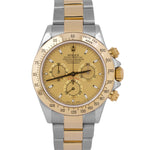 Rolex Daytona Cosmograph CHAMPAGNE 18K Yellow Gold Stainless Steel Watch 116523