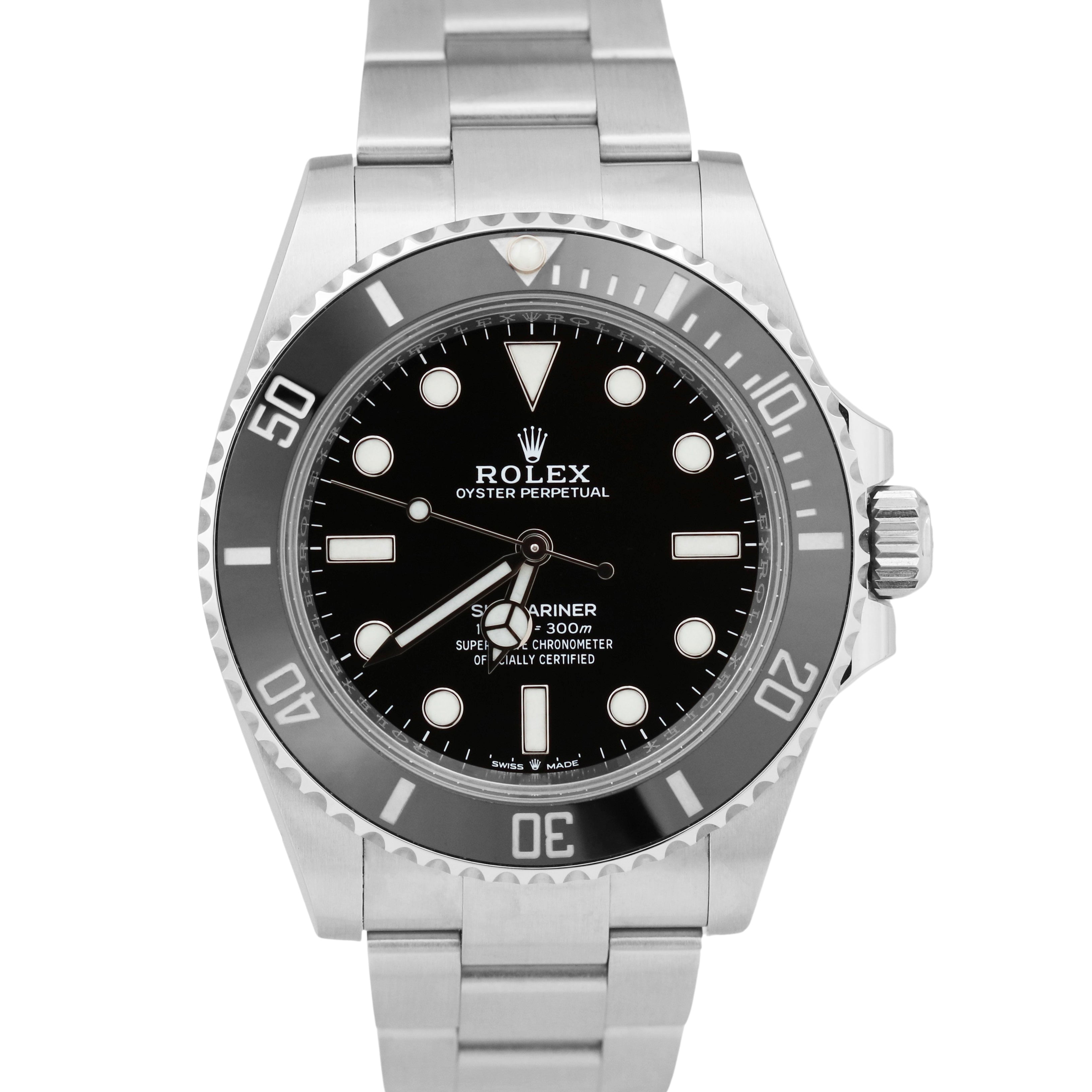 NEW 2025 PAPERS Rolex Submariner No-Date BLACK Steel 41mm Ceramic 124060 LN BOX