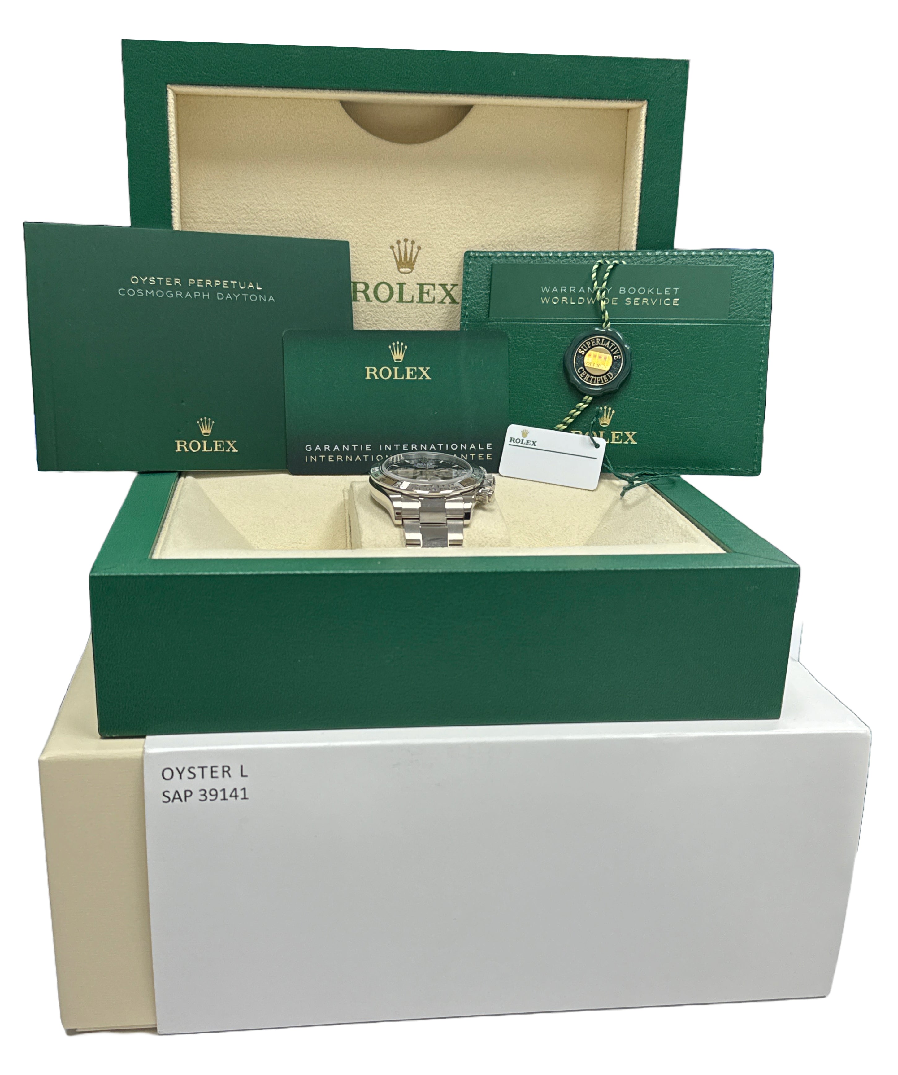 MINT 2024 PAPERS Rolex Daytona Cosmograph BLACK 18K White Gold 40mm 126509 BOX