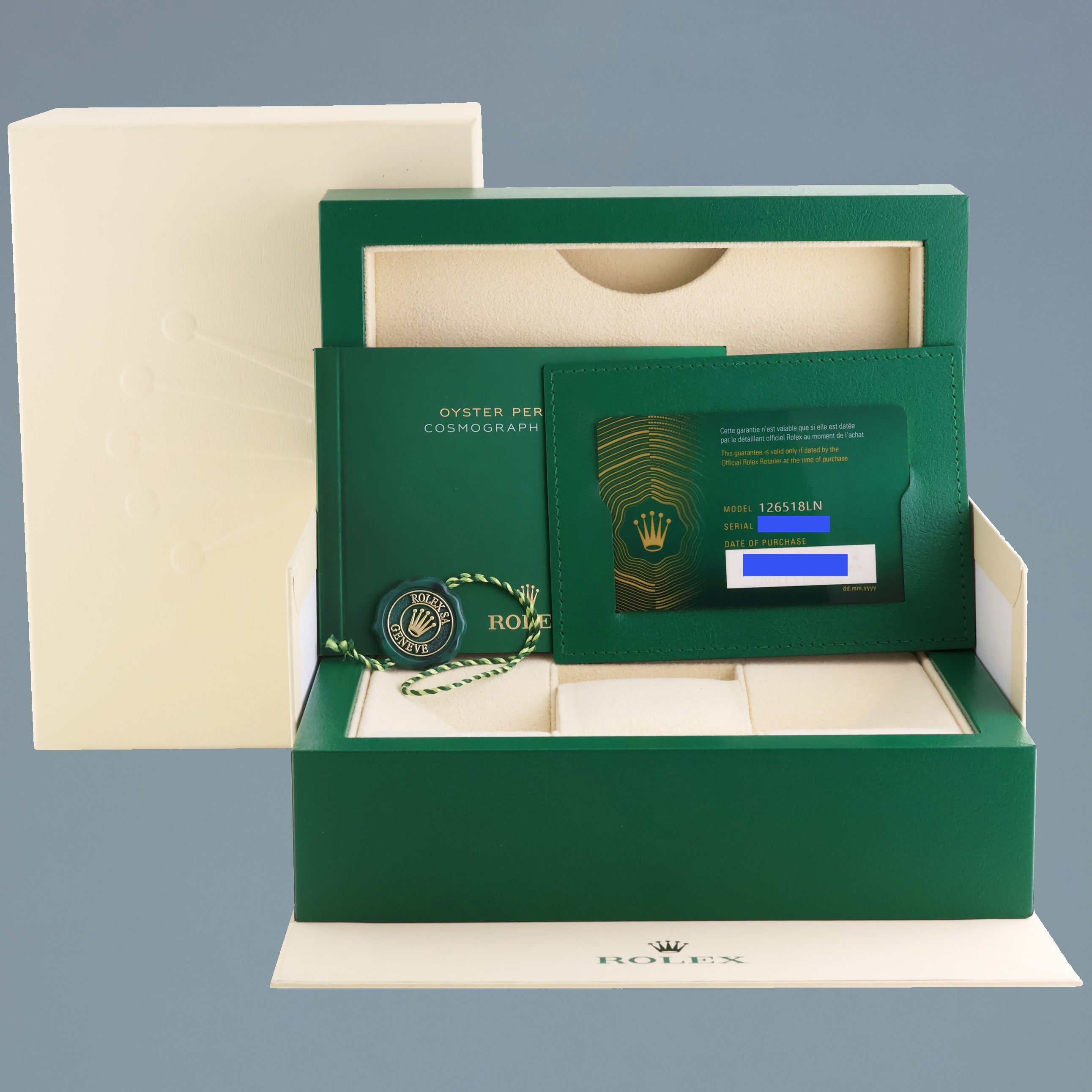 2024 NEW PAPERS Rolex Oysterflex Daytona 126518LN Gold Paul Newman Watch Box