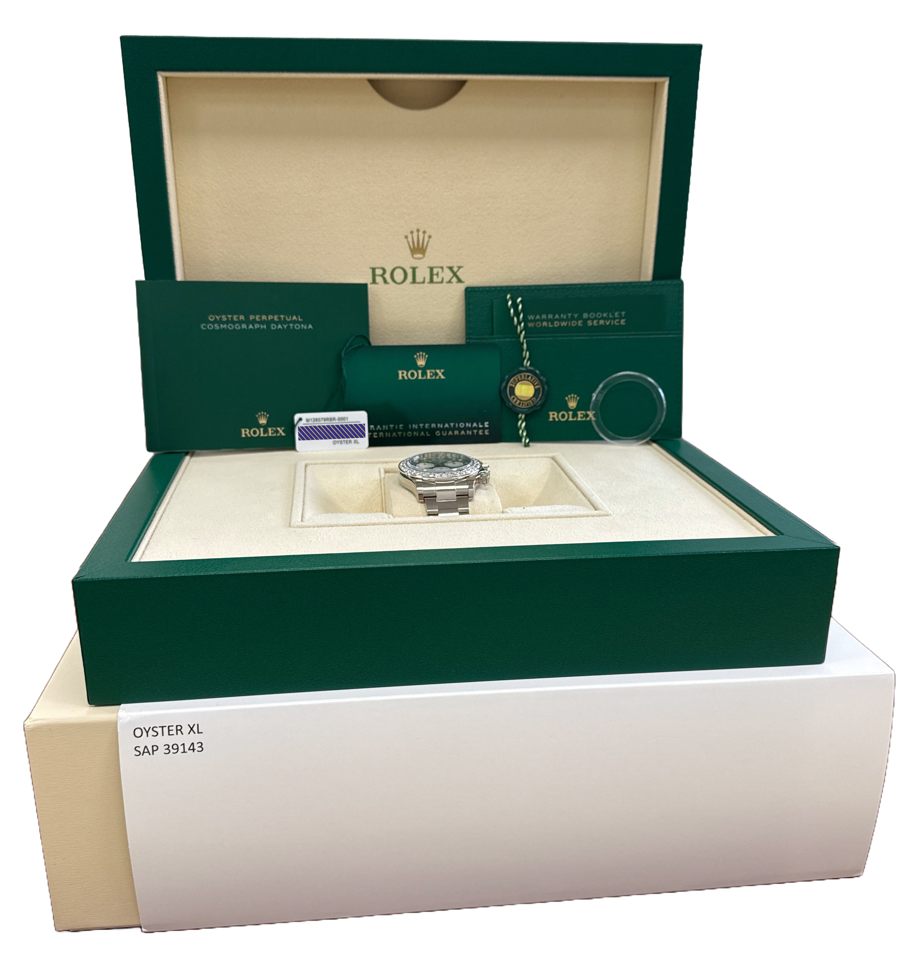 NEW NOV 2024 PAPERS Rolex Daytona FACTORY MOP DIAMOND 18K Gold 126579RBR BOX