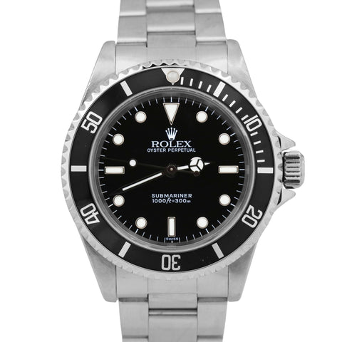 PAPERS Rolex Submariner No-Date SWISS ONLY Steel Black Oyster 40mm 14060 BOX