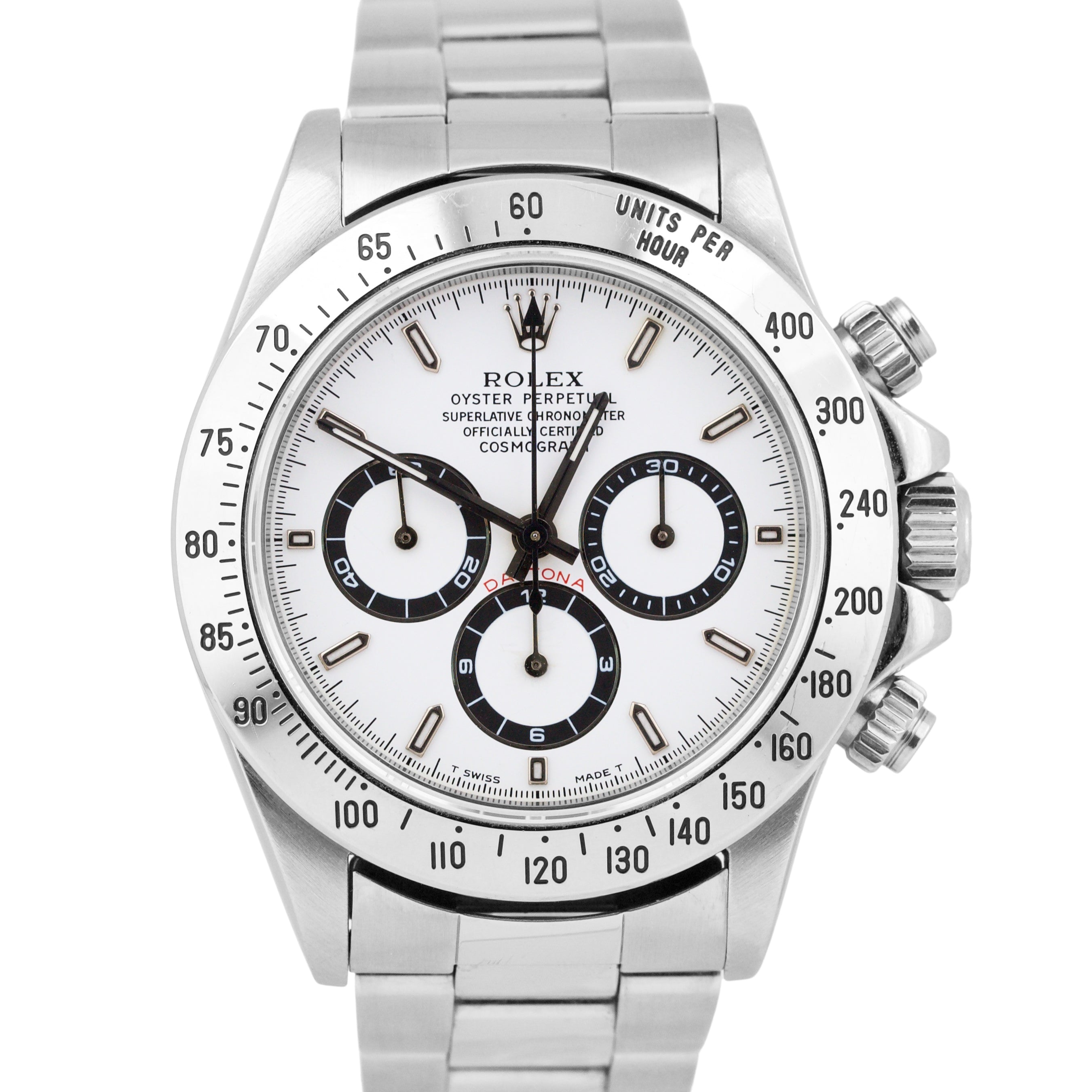PAPERS Rolex Daytona Cosmograph White ZENITH Stainless Steel 40mm 1652