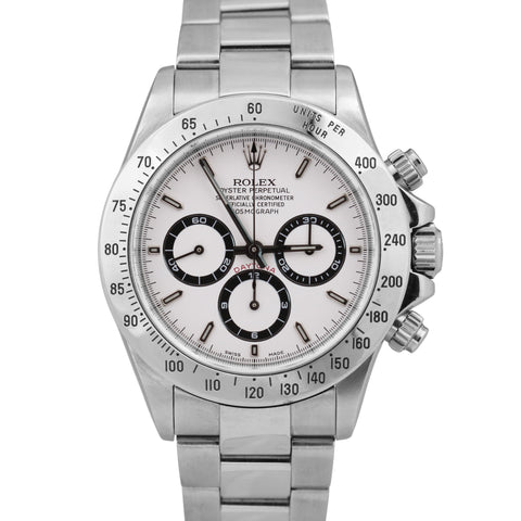 Rolex Daytona Cosmograph White ZENITH Stainless Steel A-SERIAL 40mm 16520 Watch