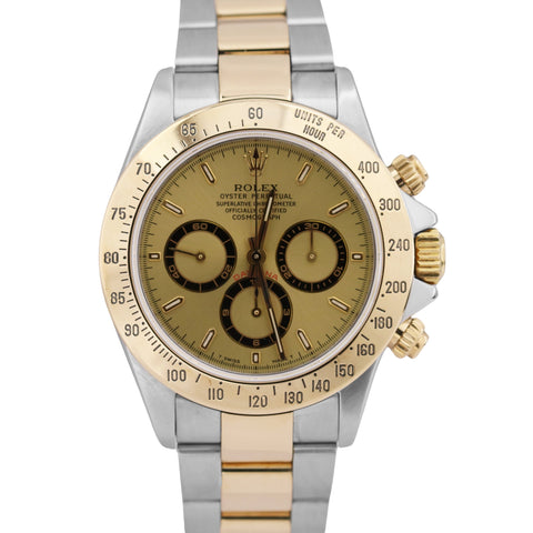 Rolex Daytona Cosmograph CHAMPAGNE 40mm Stainless Steel 18K Yellow Gold 16523