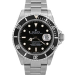 STICKERED Rolex Submariner Date 40mm Black REHAUT Stainless Steel 16610 Watch