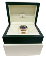 Rolex Submariner Date BLUE 18K Yellow Gold REHAUT 40mm Watch 16618 Watch BOX