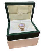 Rolex Yacht-Master 40mm WHITE 18K Yellow Gold NO-HOLES Oyster Watch 16628 BOX