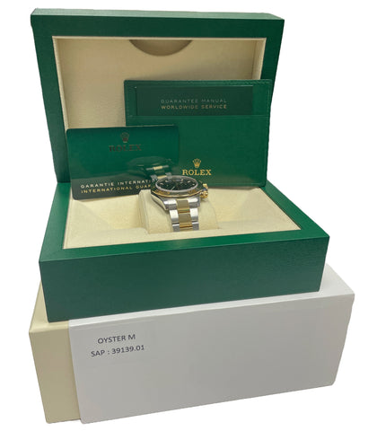 MINT NEW CARD Rolex Daytona Cosmograph 40mm Black 18K Gold Steel 116503 BOX