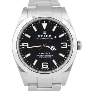 Rolex Explorer I Black FULL LUME Stainless Steel 39mm MK2 Automatic Watch 214270