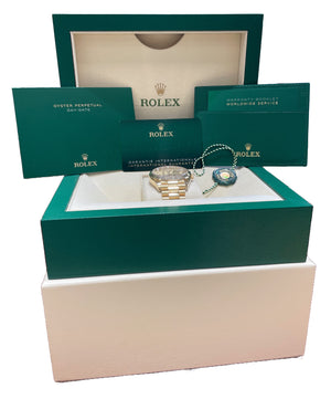 MINT 2023 PAPERS Rolex Day-Date President 40mm CHAMPAGNE 18K Gold 228238 BOX