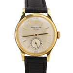 VINTAGE Patek Philippe Calatrava 30.5mm Manual 18K Yellow Gold Leather 2451 BOX