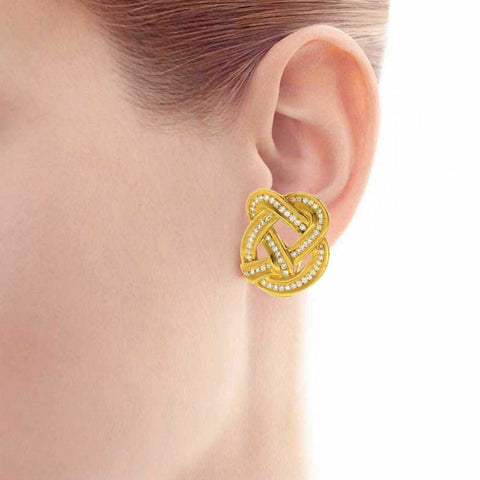 Tiffany & Co. Angela Cummings 1.50ctw Diamond Pretzel Earrings - 18k Yellow Gold