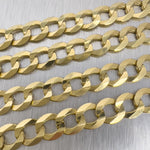 14k Yellow Gold Flat Cuban Curb Link 7.00mm Chain Necklace 26" 31.3g