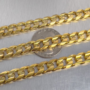 14k Yellow Gold Cuban Curb Link 8.50mm Chain Necklace 26.5" 104.8g HEAVY ITALY