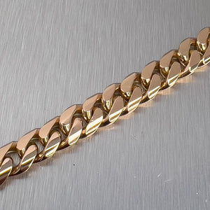 18k Rose Gold Cuban Curb Link Box Clasp Bracelet 7.25" 39.8g 8.50mm