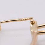 14k Yellow Gold 24 St. Diamond J-Hoop Earrings 2.40ctw H SI1 5.4dwt