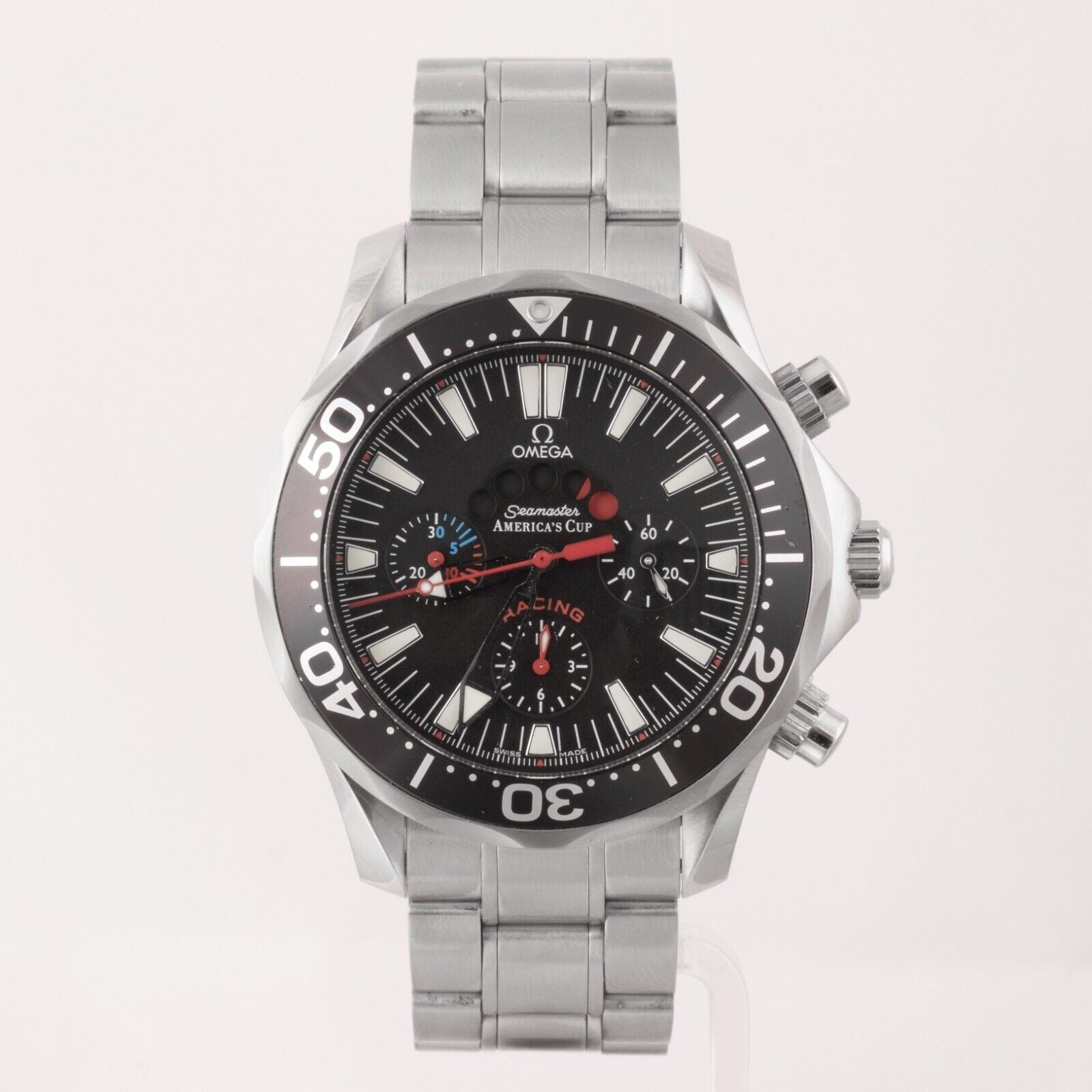 Omega Seamaster Racing America’s Cup 44mm Steel Black Dial Mens Watch 2569.52.00