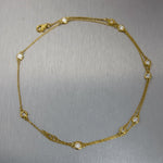 14k Yellow Gold 10 Station Diamonds by the Yard Necklace 0.75ctw 16" 2.8g