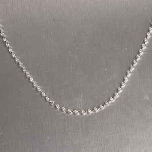 18k White Gold Round Diamond Halfway Tennis Necklace 1.80ctw H VS2 17"