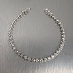 14k White Gold Diamond 42 Stone U-Prong Tennis Bracelet 4.33ctw G SI1 9.8g 7"