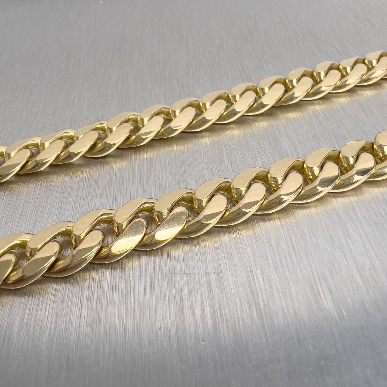 14k Yellow Gold Miami Cuban Curb Link 8.80mm Chain Necklace 24" 124.4g HEAVY