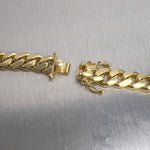 14k Yellow Gold Miami Cuban Curb Link 8.80mm Chain Necklace 24" 124.4g HEAVY