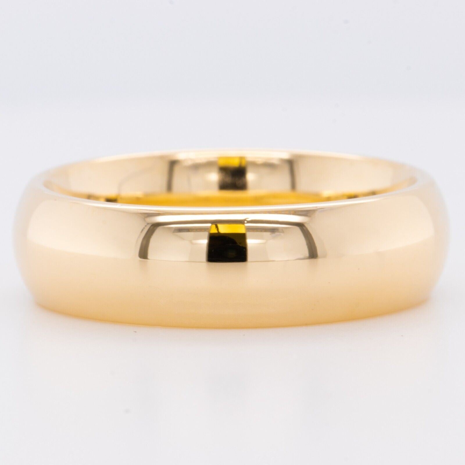 Domed 14k Yellow Gold Comfort Fit 6mm Wedding Band 7.7 grams Ring Size 6.75