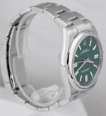 BRAND NEW 2024 PAPERS Rolex Oyster Perpetual 41 GREEN Stainless Watch 124300 BOX