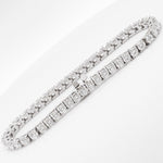 14k White Gold Diamond 47 Stone Tennis Bracelet 7.10ctw G-H SI1 7.00"