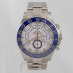 2019 Rolex Yacht-Master II Stainless White Blue 44mm Watch 116680 BOX PAPERS