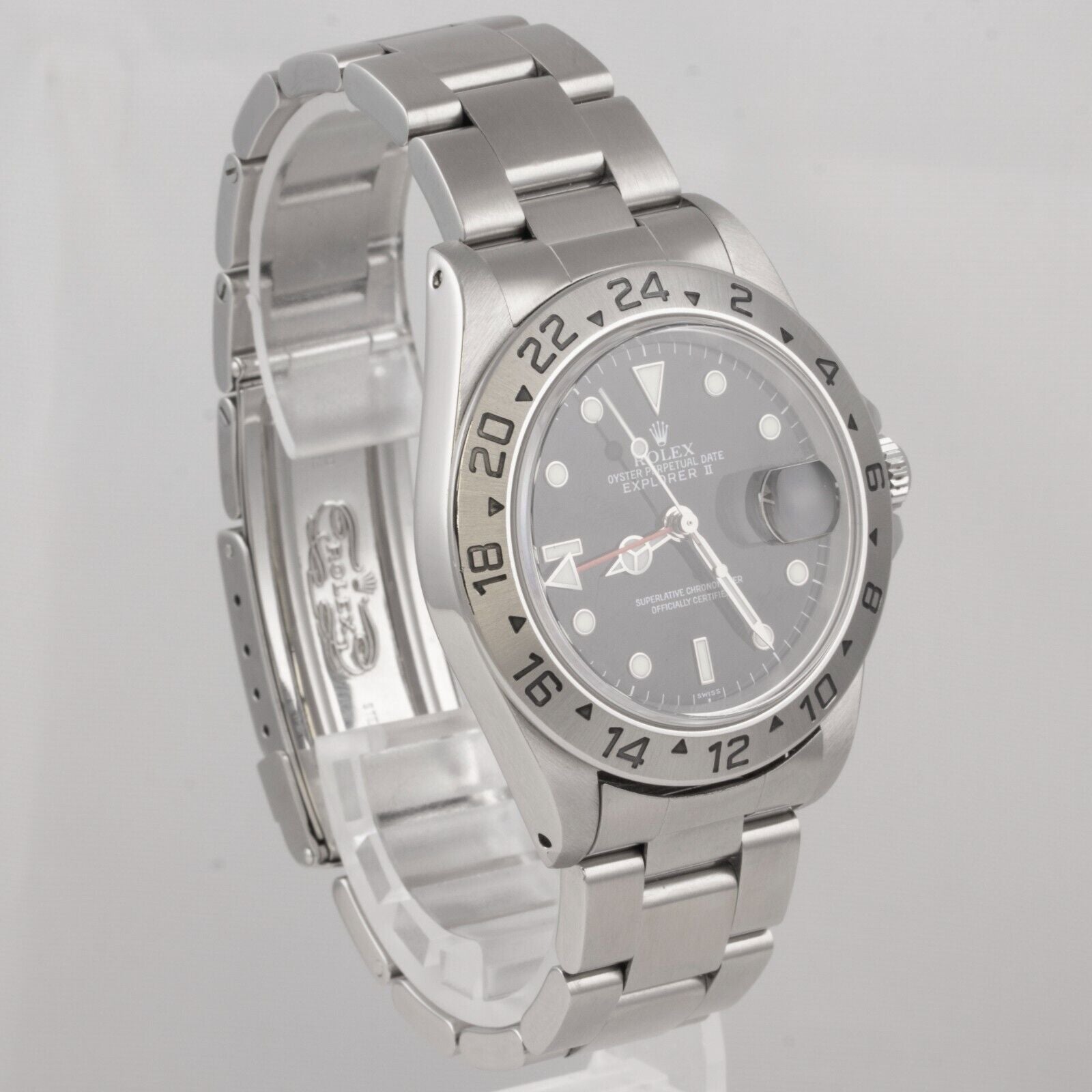 1999 Rolex Explorer II Black Stainless Steel 40mm Watch 16570