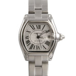 Cartier Roadster LM Stainless Steel Silver Guilloche Date Dial 38mm Watch 2510