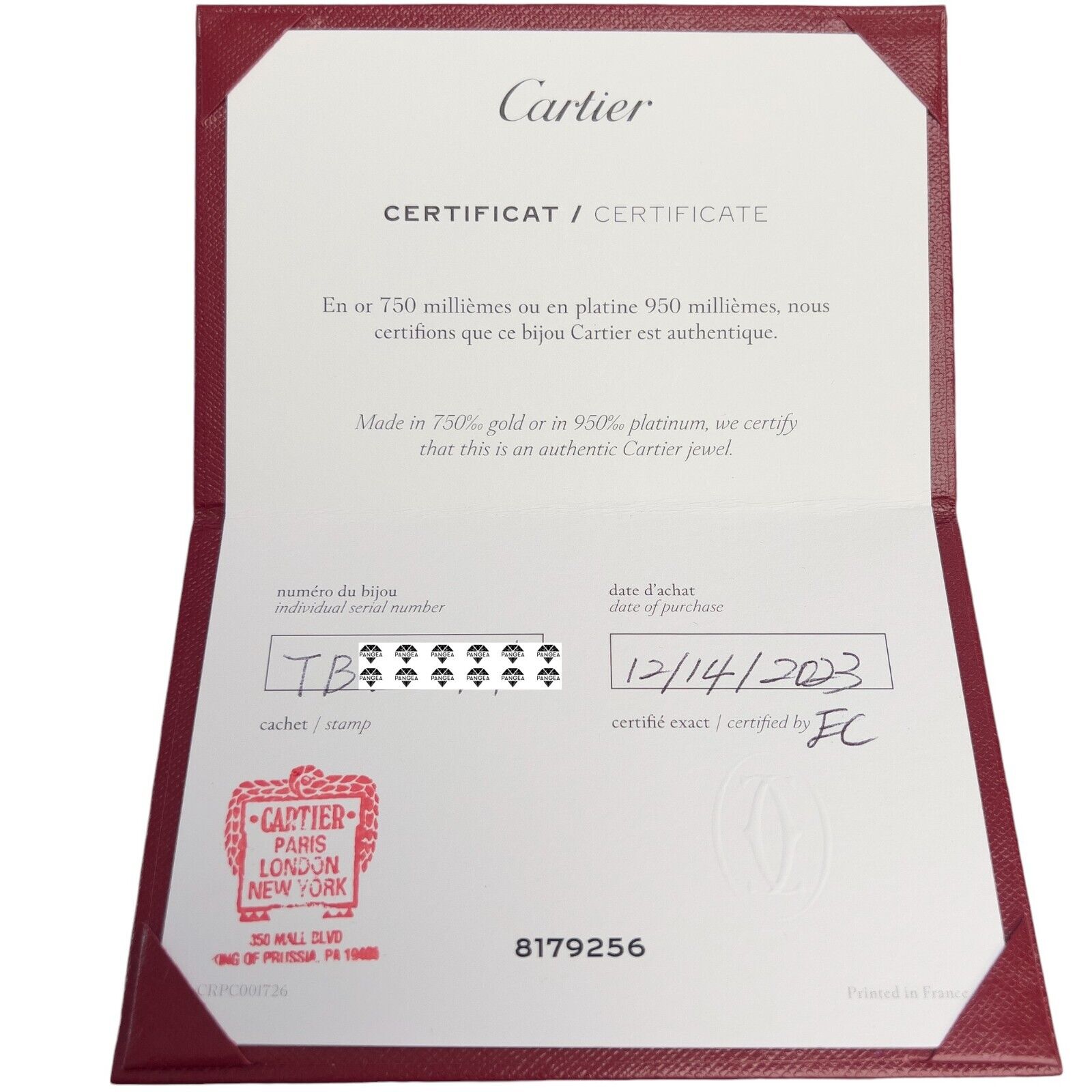 Cartier Love 18k Rose Gold Diamond Pave Necklace 0.30ctw 16" BOX & CERTIFICATE