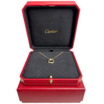 Cartier Trinity 18k Tricolor Gold Diamond Circlet Necklace 17" BAG BOX & CERT