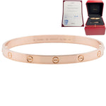 2022 Cartier Love 18k Rose Gold Bangle Bracelet Size 20 BOX & CERTIFICATE