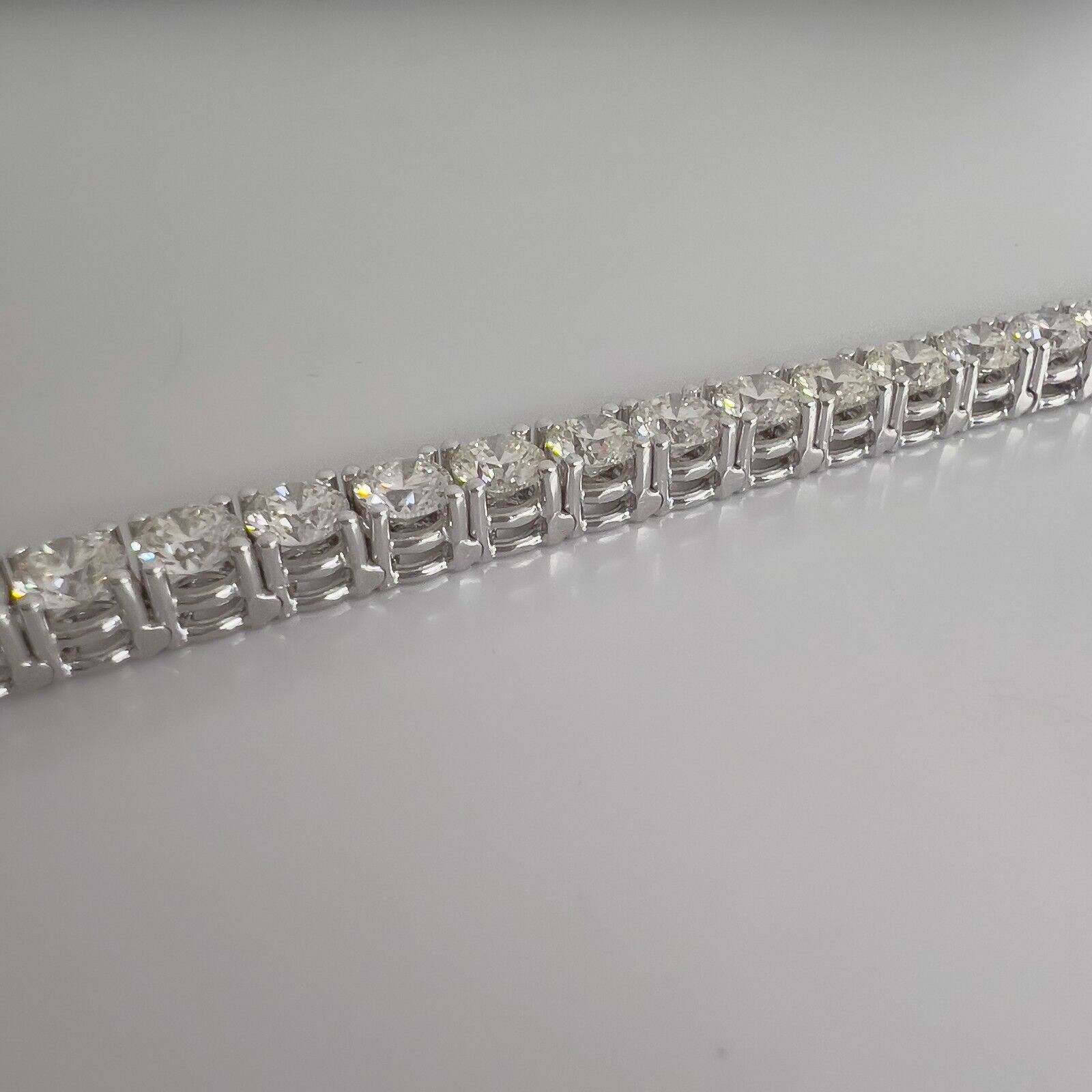 14k White Gold Diamond Tennis Bracelet 16.48ctw H-I VS2-SI1 7.00" 22g