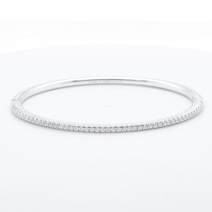 Cartier Etincelle Diamond 18k White Gold Size 17 Bangle Bracelet 0.60ctw POUCH