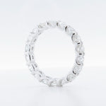 14k White Gold 18 Stone Round Diamond Eternity Band 2.45ctw G-H SI1 Size 6.75