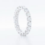 14k White Gold 18 Stone Round Diamond Eternity Band 2.45ctw G-H SI1 Size 6.75