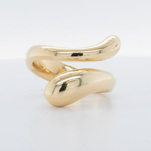 Tiffany & Co. Elsa Peretti 18k Yellow Gold Elongated Teardrop Ring Size 7 SPAIN