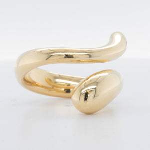 Tiffany & Co. Elsa Peretti 18k Yellow Gold Elongated Teardrop Ring Size 7 SPAIN