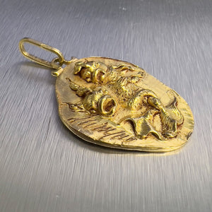 Germano Nino D'Antonio 18k Yellow Gold Pisces Two Fish Medallion Pendant