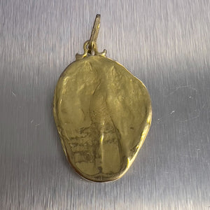 Germano Nino D'Antonio 18k Yellow Gold Pisces Two Fish Medallion Pendant