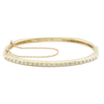 Vintage Fana 18k Yellow Gold Diamond Bangle Bracelet 0.50ctw G VS 25.2g 6.5"