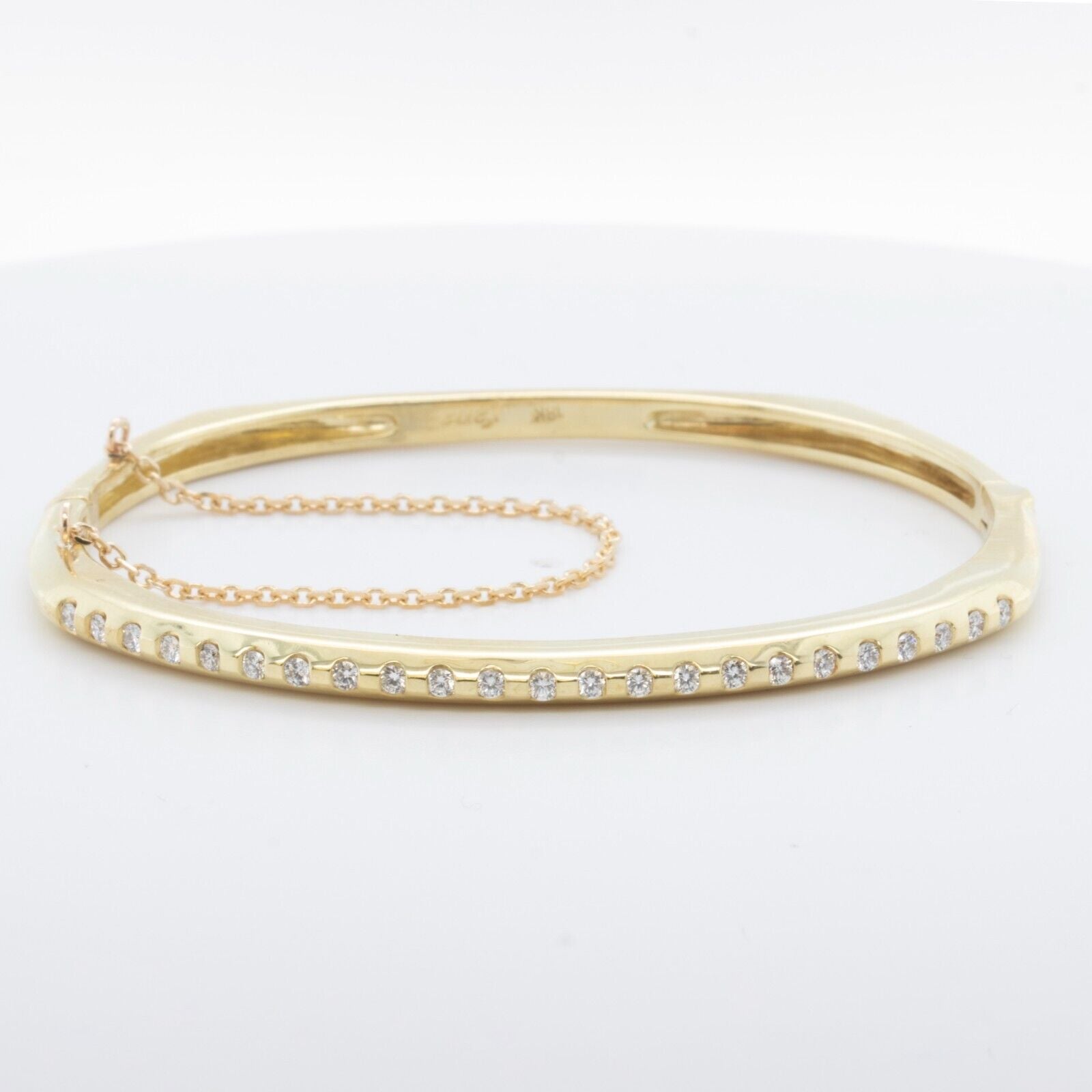 Vintage Fana 18k Yellow Gold Diamond Bangle Bracelet 0.50ctw G VS 25.2g 6.5"